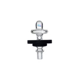 UFO Opal Joystick Carb Cap (Clear) for Dr. Dabber Switch 2 | Calibear, glass joystick carb cap with UFO-style top, opal accent and directional airflow design  