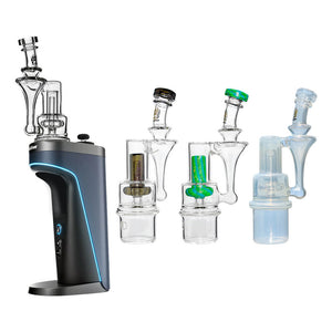 Calibear RBR recycler glass top attachment installed on Dr. Dabber Switch 2 vapor rig