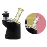 Calibear Simple Puffco Peak OG & Pro Dry Top -– Color-changing Glass (Chameleon Pink) Handcrafted Borosilicate Glass Detail close-up of joint connection and mouthpiece for Puffco Peak OG & Pro