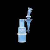 Calibear ghost white RBR recycler glass top attachment installed on Dr. Dabber Switch 2 vapor rig