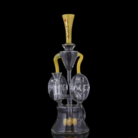 DUAL SWISS DISK GLASS WATER PIPE RECYCLER | DAB RIG | BOROTECH