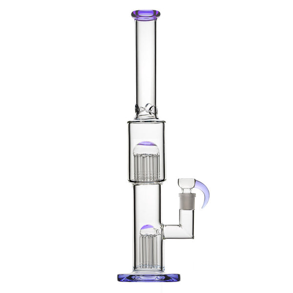 Straight Glass Water Pipe with Tree Percolator