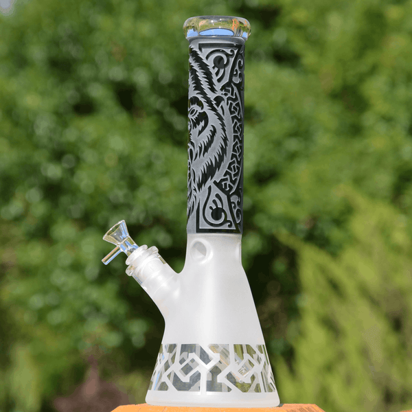 SANDBLASTED BEAKER  | BOROTECH | US WAREHOUSE Borotech Water Pipe 